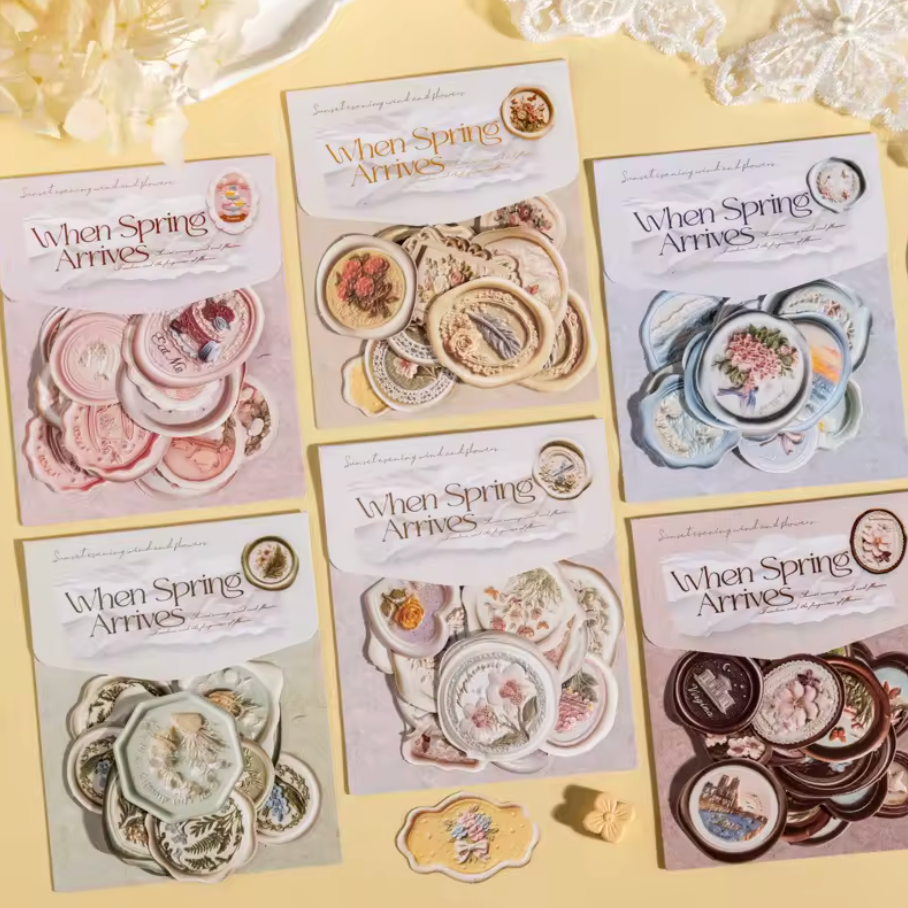30 Stickers Sellos en relieve