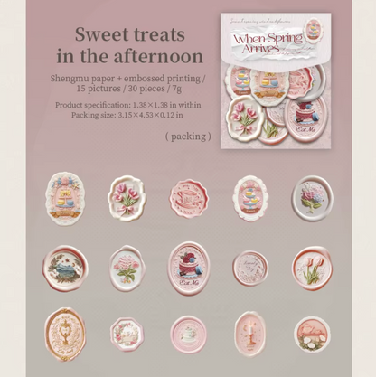 30 Stickers Sellos en relieve