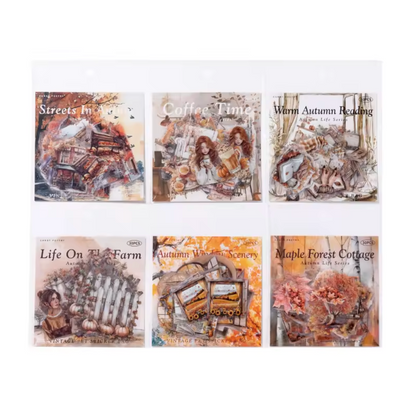 6 Paquetes de Stickers - Otoño - 180 Stickers