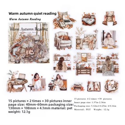 6 Paquetes de Stickers - Otoño - 180 Stickers