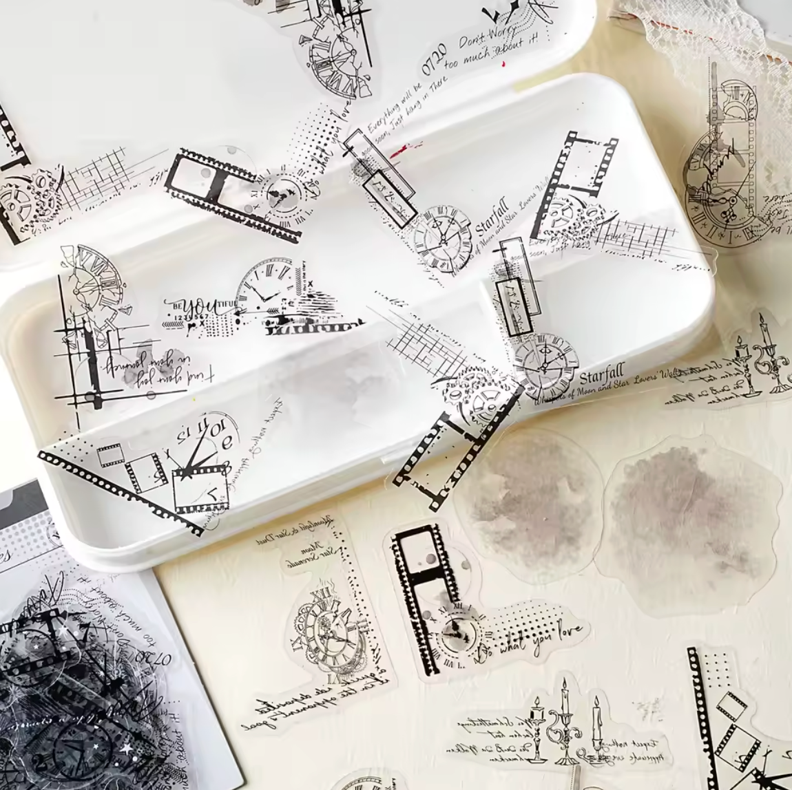 6 Paquetes de 30 Stickers - 180 en total - Poetic Trace