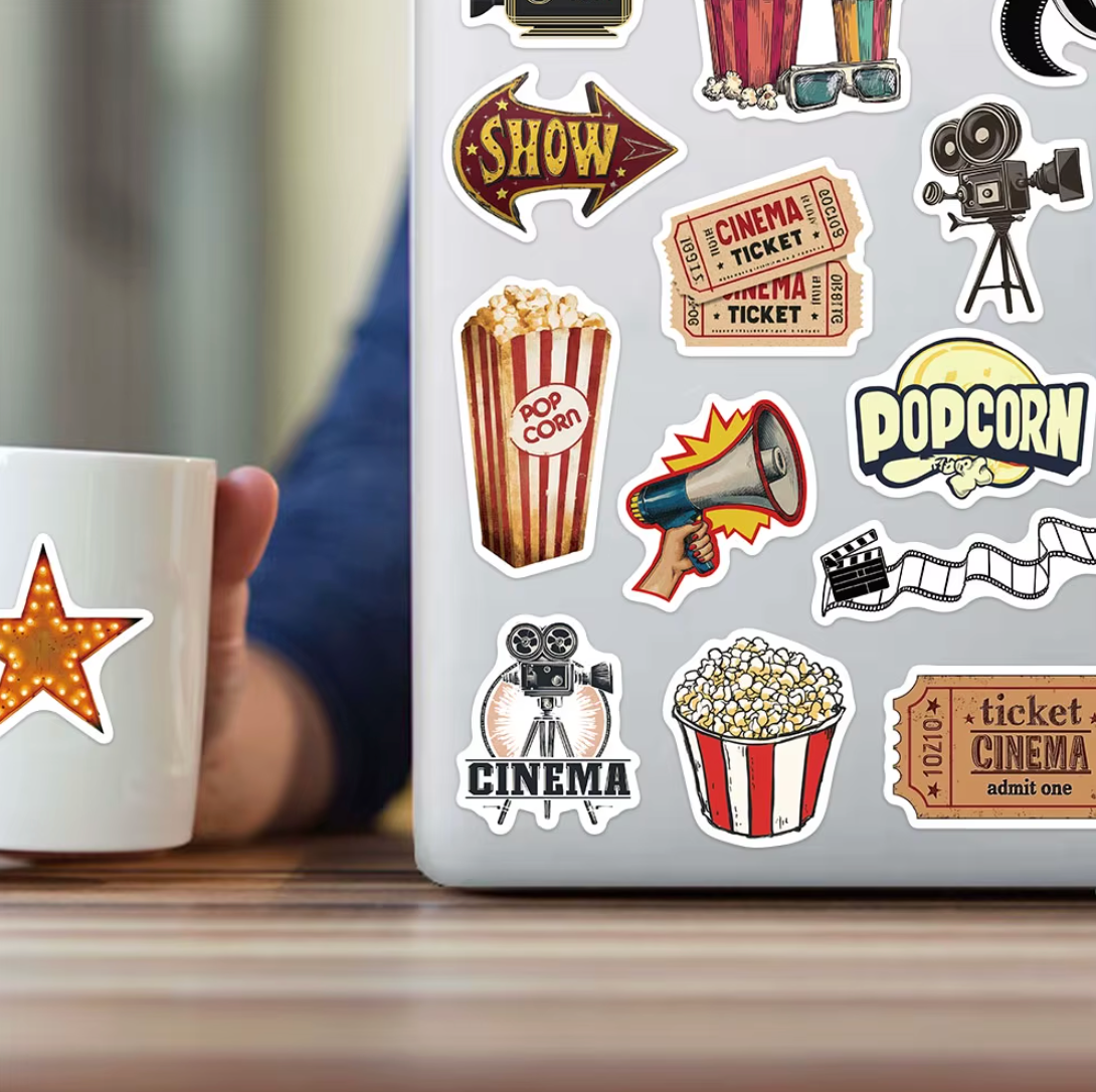 50 Stickers Vinil Cinema
