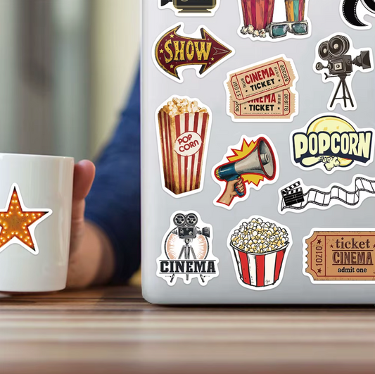 50 Stickers Vinil Cinema