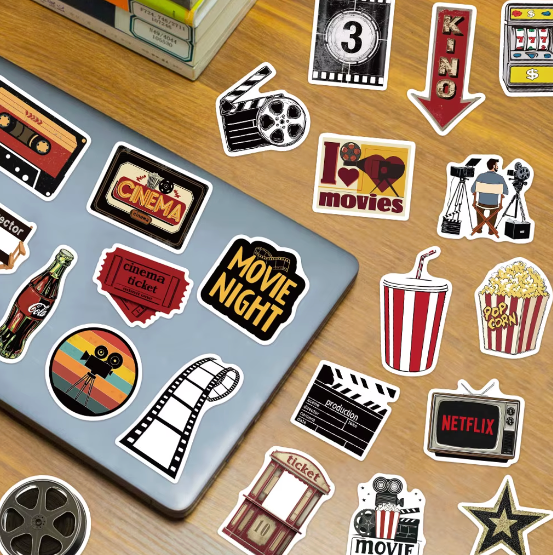 50 Stickers Vinil Cinema