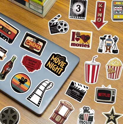 50 Stickers Vinil Cinema