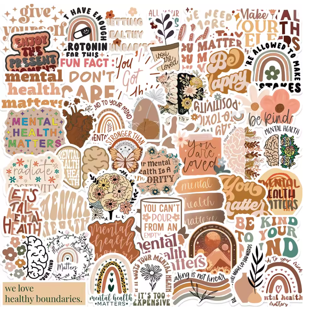 50 Stickers Vinil Boho