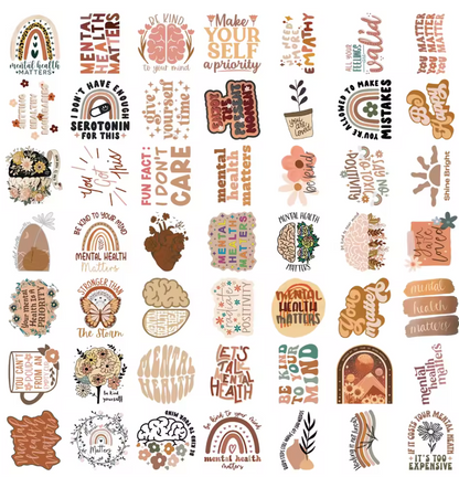 50 Stickers Vinil Boho