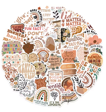 50 Stickers Vinil Boho