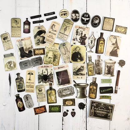 50 Stickers Vinil Frascos & Poison