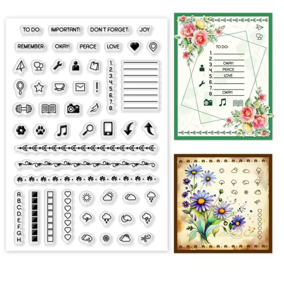 Sellos de Silicon Bullet Journal