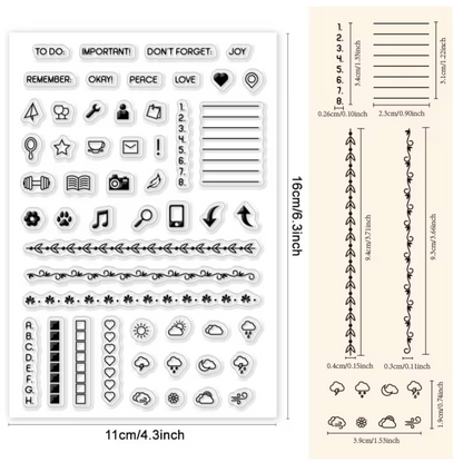 Sellos de Silicon Bullet Journal
