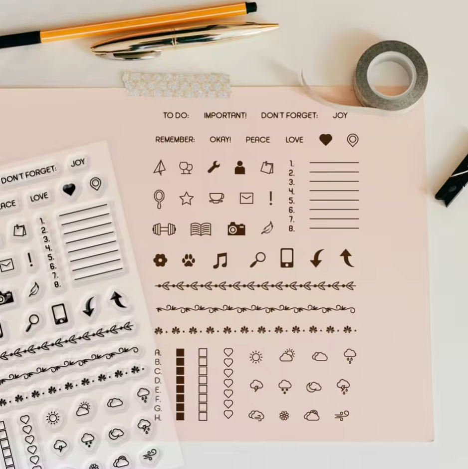 Sellos de Silicon Bullet Journal
