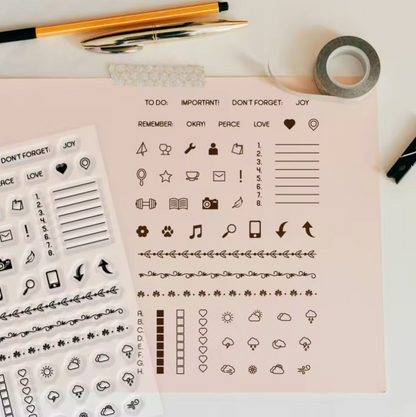 Sellos de Silicon Bullet Journal