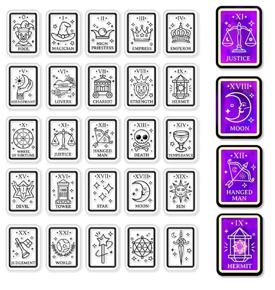 Sellos de Silicon Tarjetas & Cartas misticas