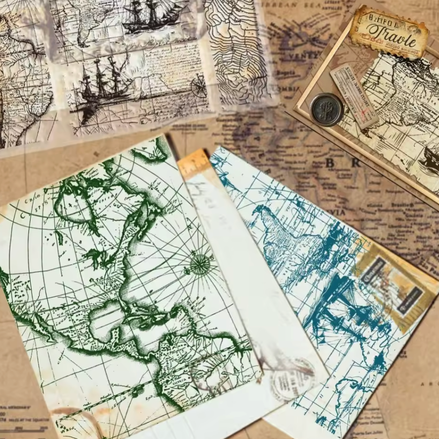 Sellos de Silicon Mapa Antiguo