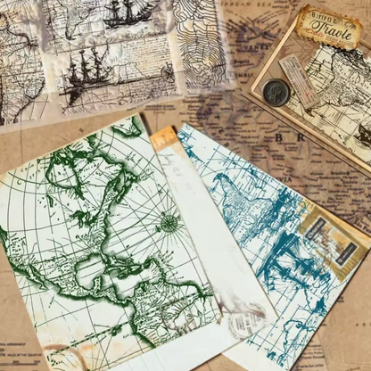 Sellos de Silicon Mapa Antiguo