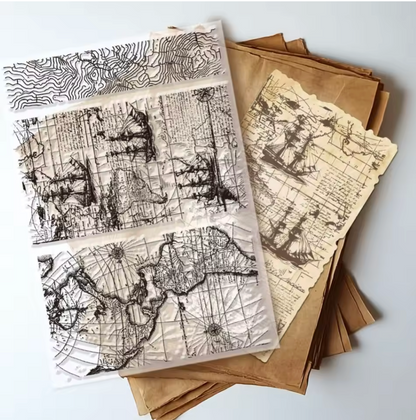 Sellos de Silicon Mapa Antiguo
