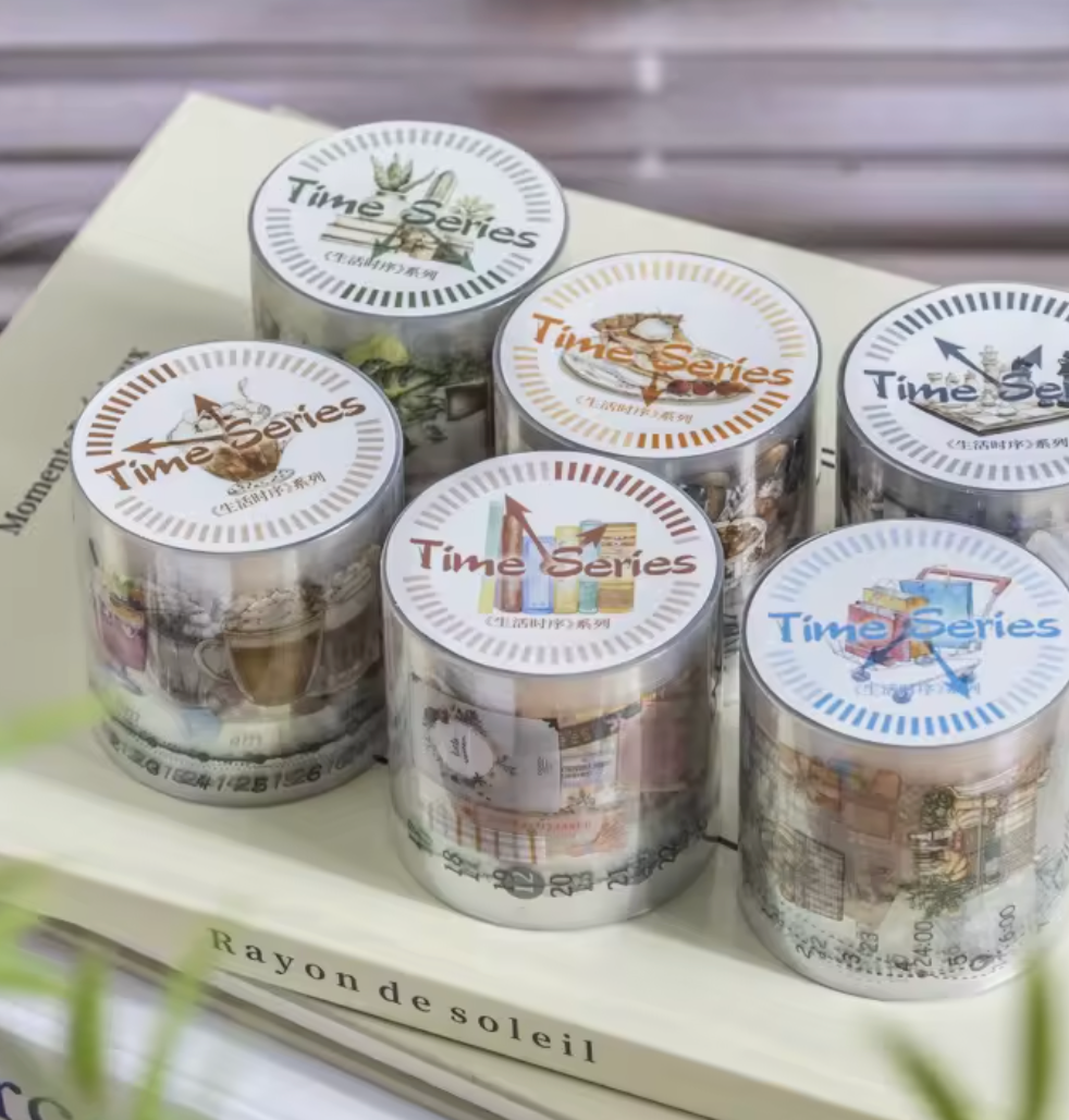 6 Rollos de Stickers - Time Series