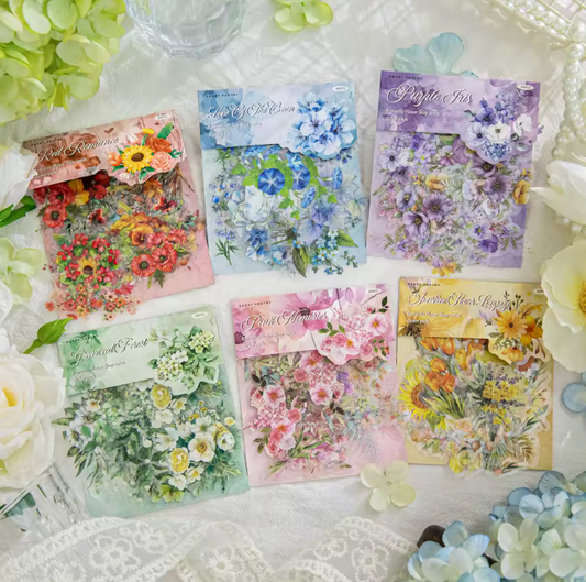 40 Stickers Flores de verano