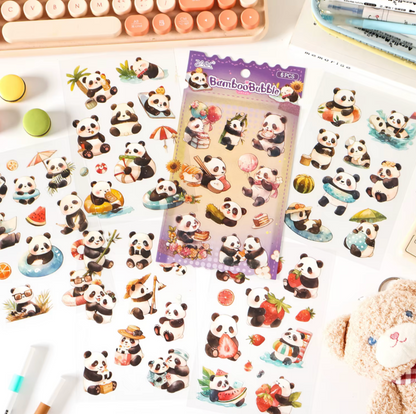 6 Hojas de Stickers Animales