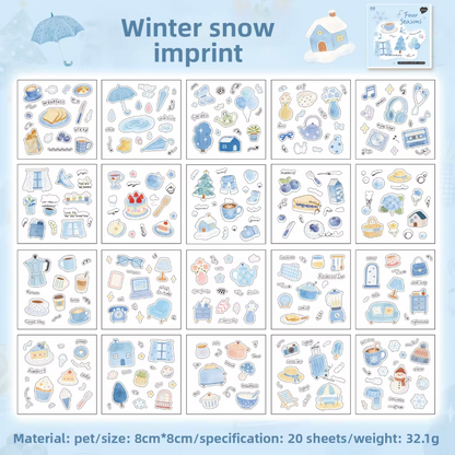 Libro de Stickers 20 paginas Estaciones