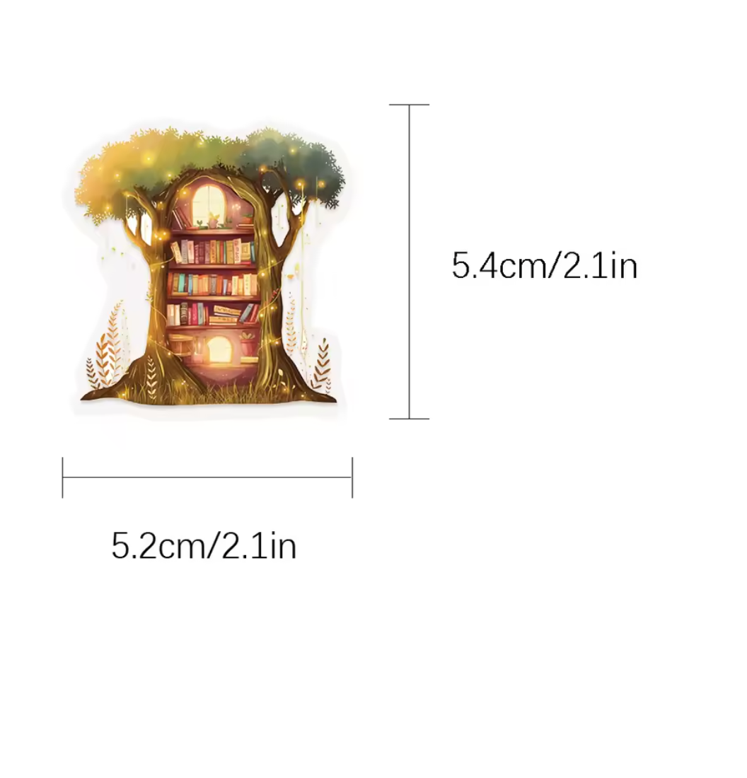 50 Stickers transparentes Halloween, Magia, Mistico