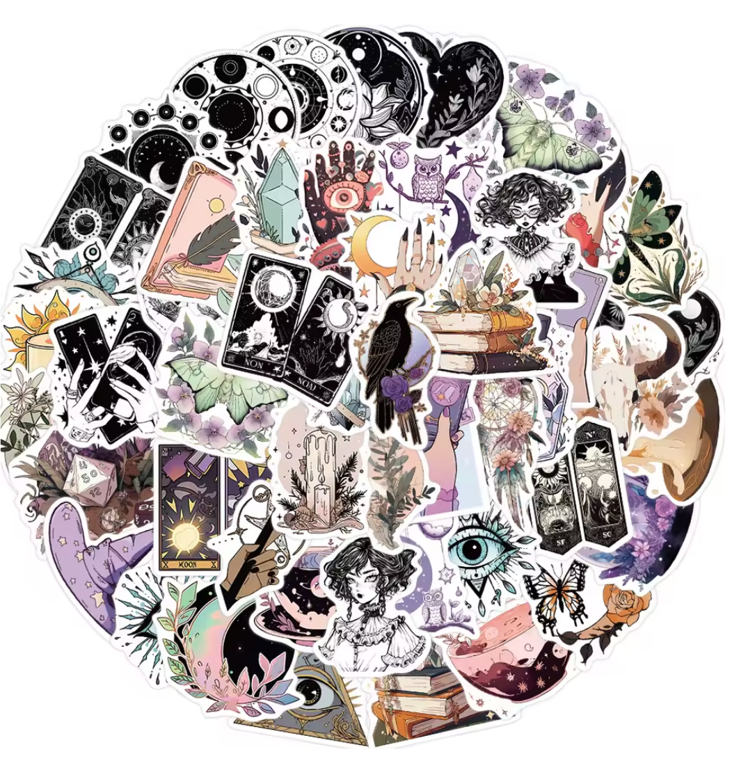 50 Stickers Vinil Magia