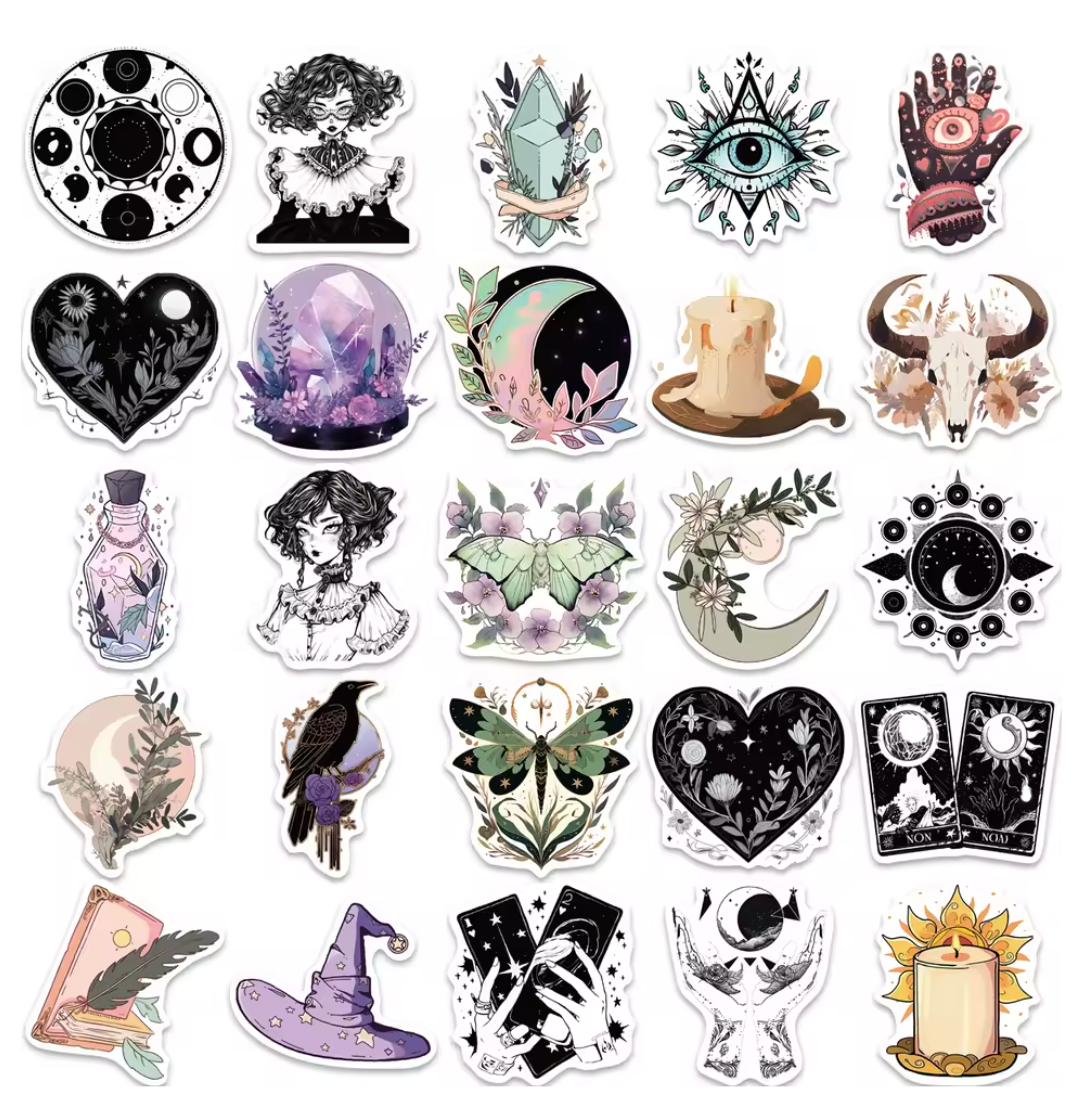 50 Stickers Vinil Magia