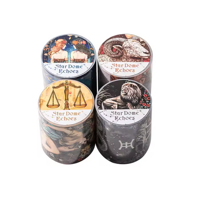 4 Washi Tapes Anchos Constelaciones Mistico