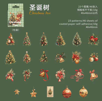 Cajita de stickers Navidad - 4 Opciones
