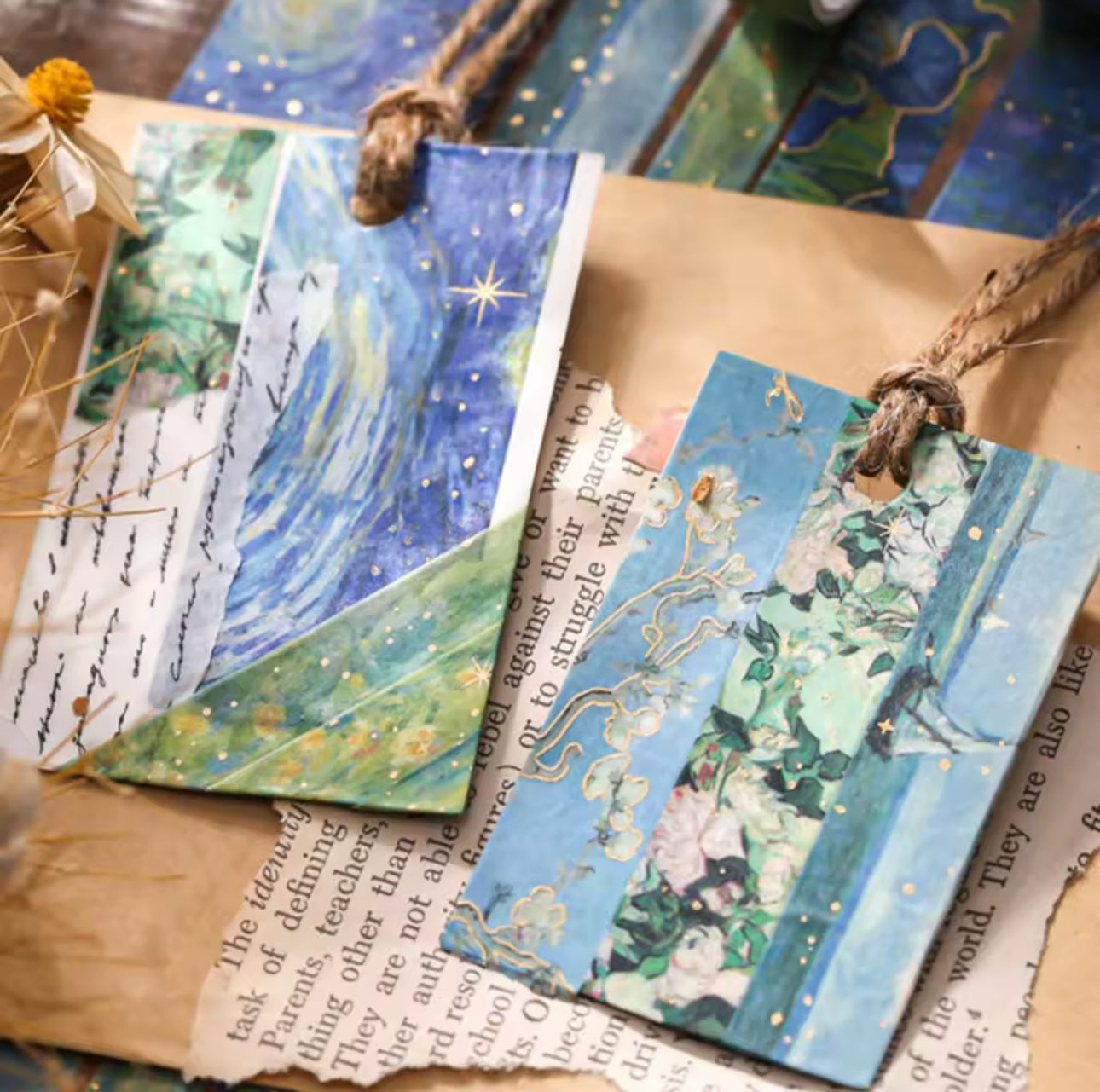 10 Washi Tapes Classic Galery detalles dorados