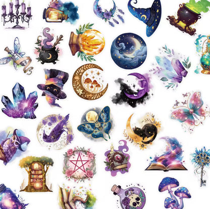 50 Stickers transparentes Magia 🪄
