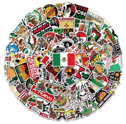 100 Stickers Vinil Mexico
