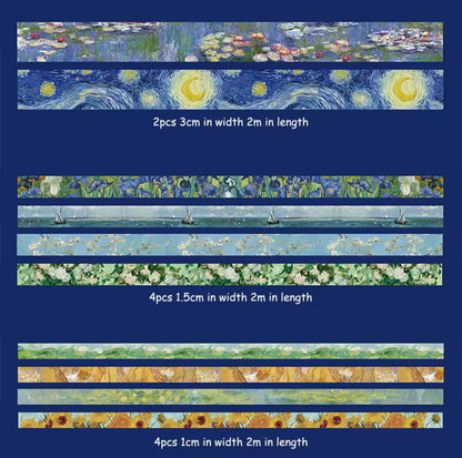 10 Washi Tapes Classic Galery detalles dorados