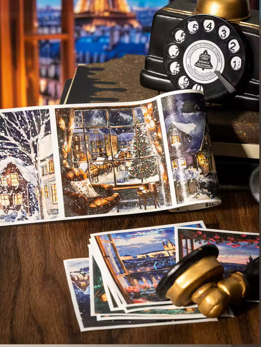 Washi Tape Ancho Escenas Navideñas