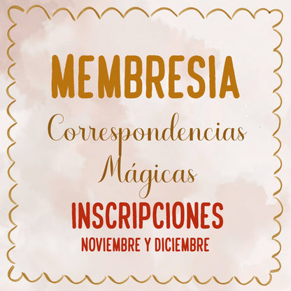 💌 MEMBRESIA "Correspondencias Mágicas"💌