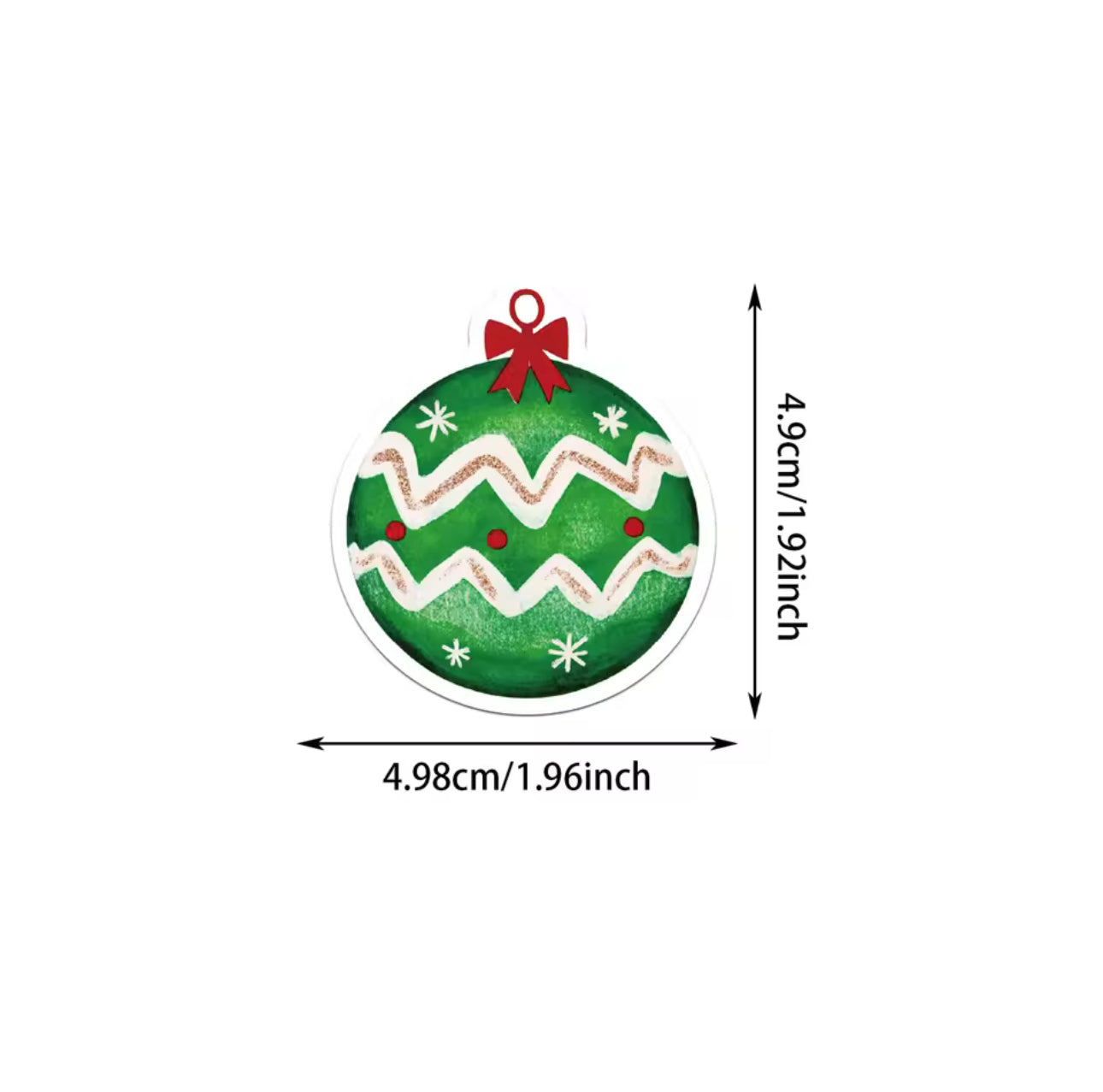 50 Stickers Vinil Esferas Navidad