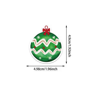 50 Stickers Vinil Esferas Navidad