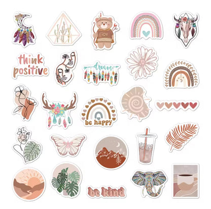 50 Stickers Vinil BOHO