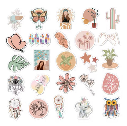 50 Stickers Vinil BOHO