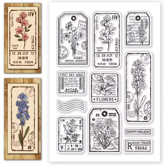 Sellos de Silicon Timbres flores