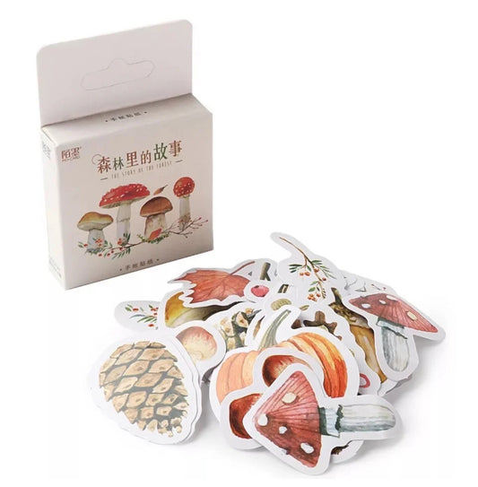 Cajita Stickers hongos & bosque