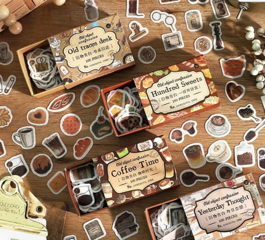 Cajita de 100 Stickers - Old Object