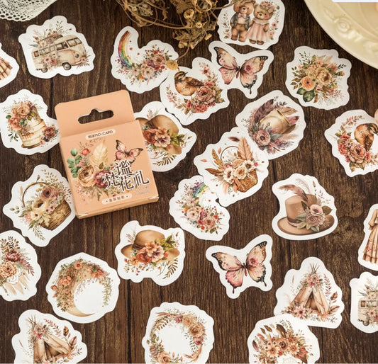 Cajita de Stickers Vintage