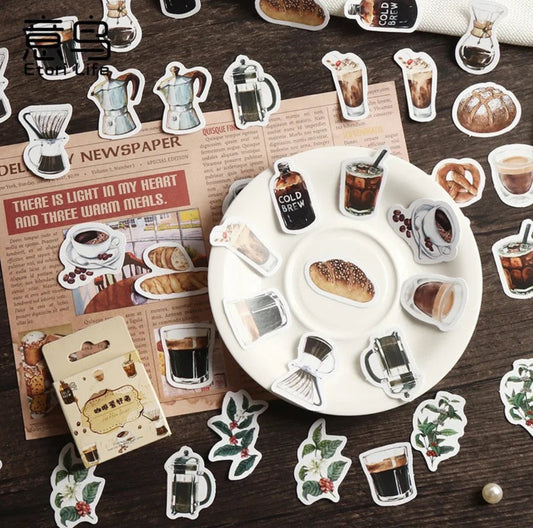 Cajita de Stickers Café