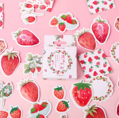 Cajita de Stickers fresas