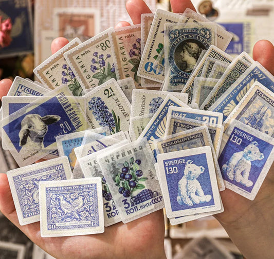 60 Stickers Timbres