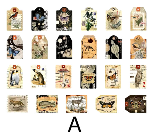 Cajita de Stickers Mariposas Vintage