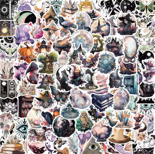 100 Stickers Vinil Misticos