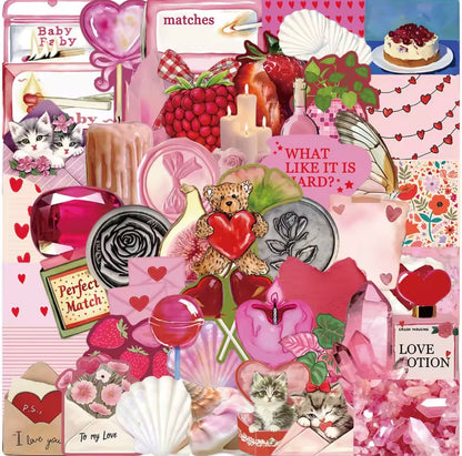 50 Stickers Vinil Dia del amor y de la amistad